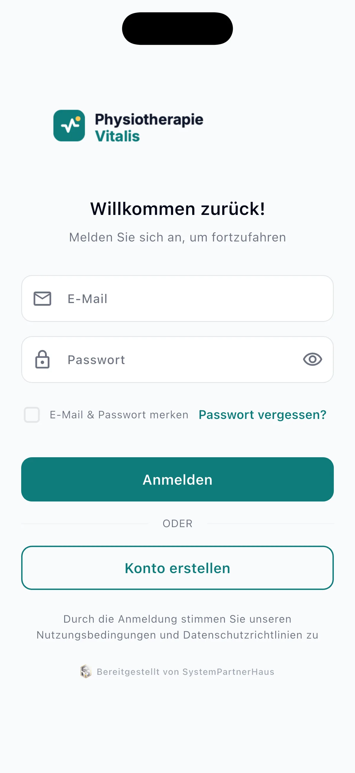 PartnerOS App — Anmeldung unter Ihrer Marke